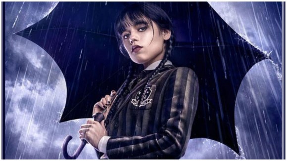 Bannière de la série Netflix Mercredi de Tim Burton